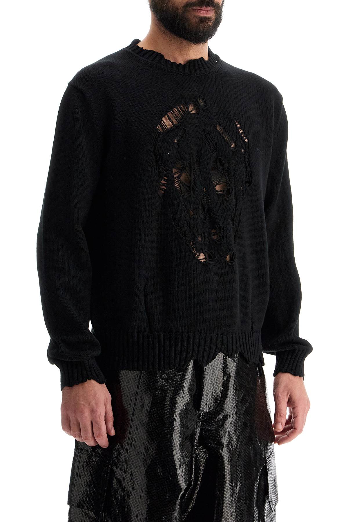 Alexander McQueen Distressed Skull Print Pullover image 1