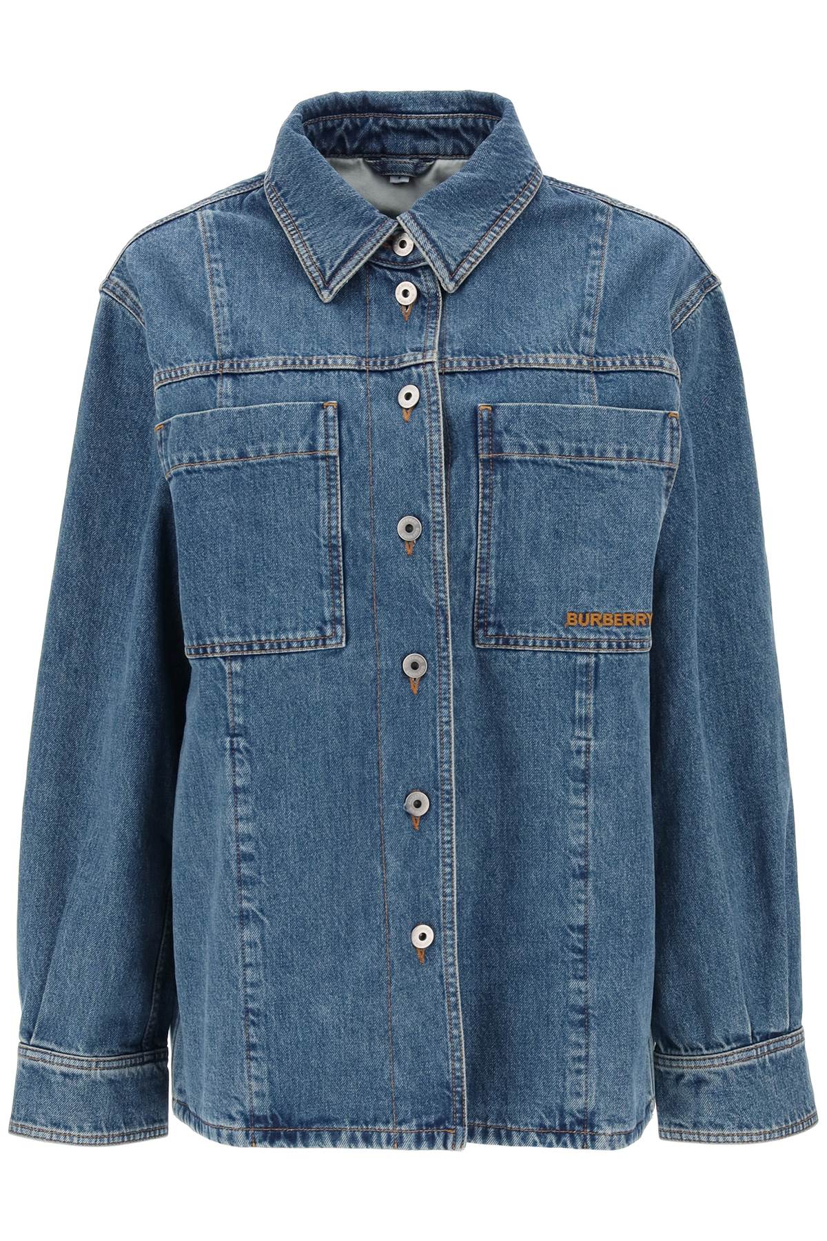 Burberry 'bensen' denim overshirt image 0