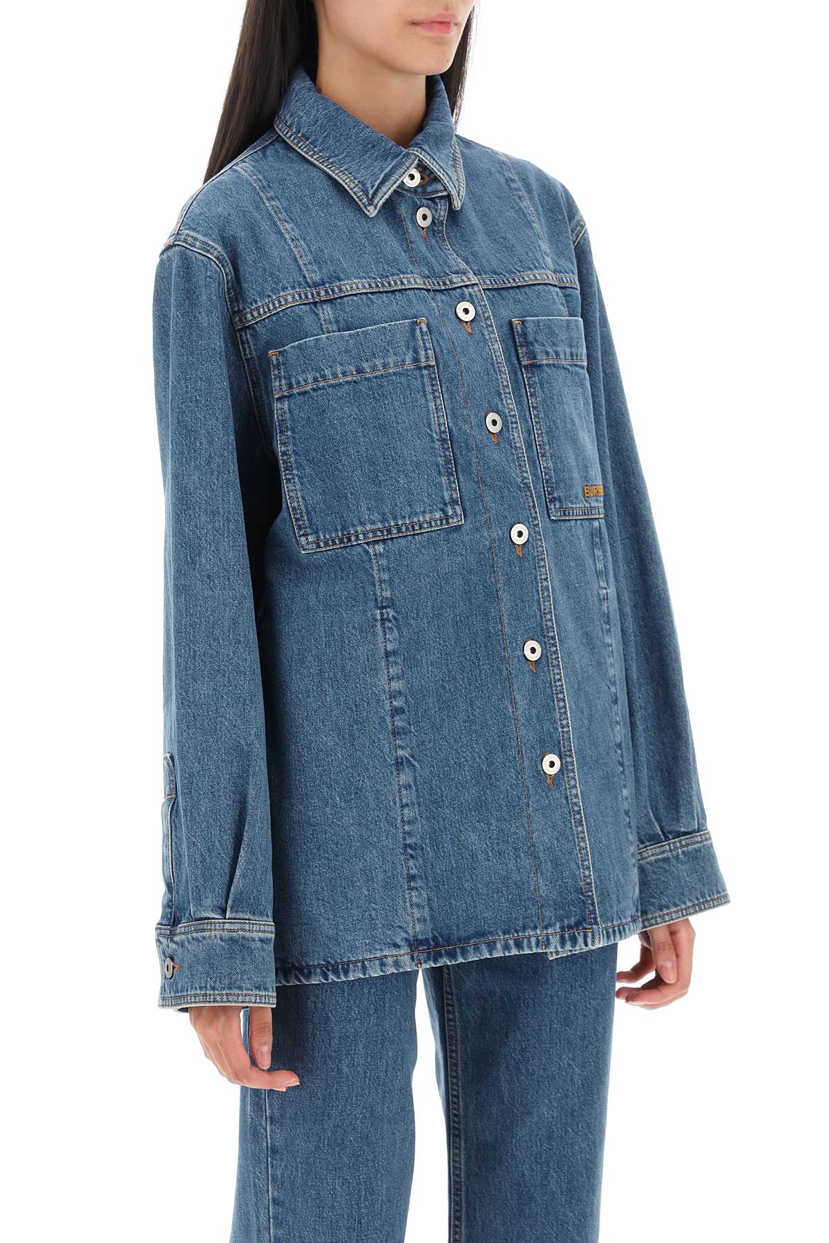 Burberry 'bensen' denim overshirt image 1