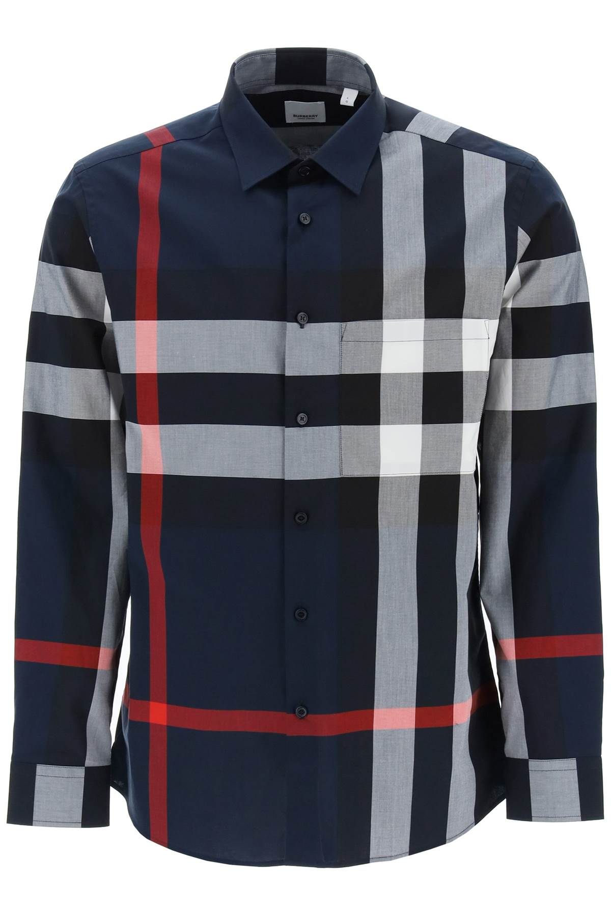 Burberry Long Sleeve Summerton Shirt: Oversized Check Print, Slim Fit image 0