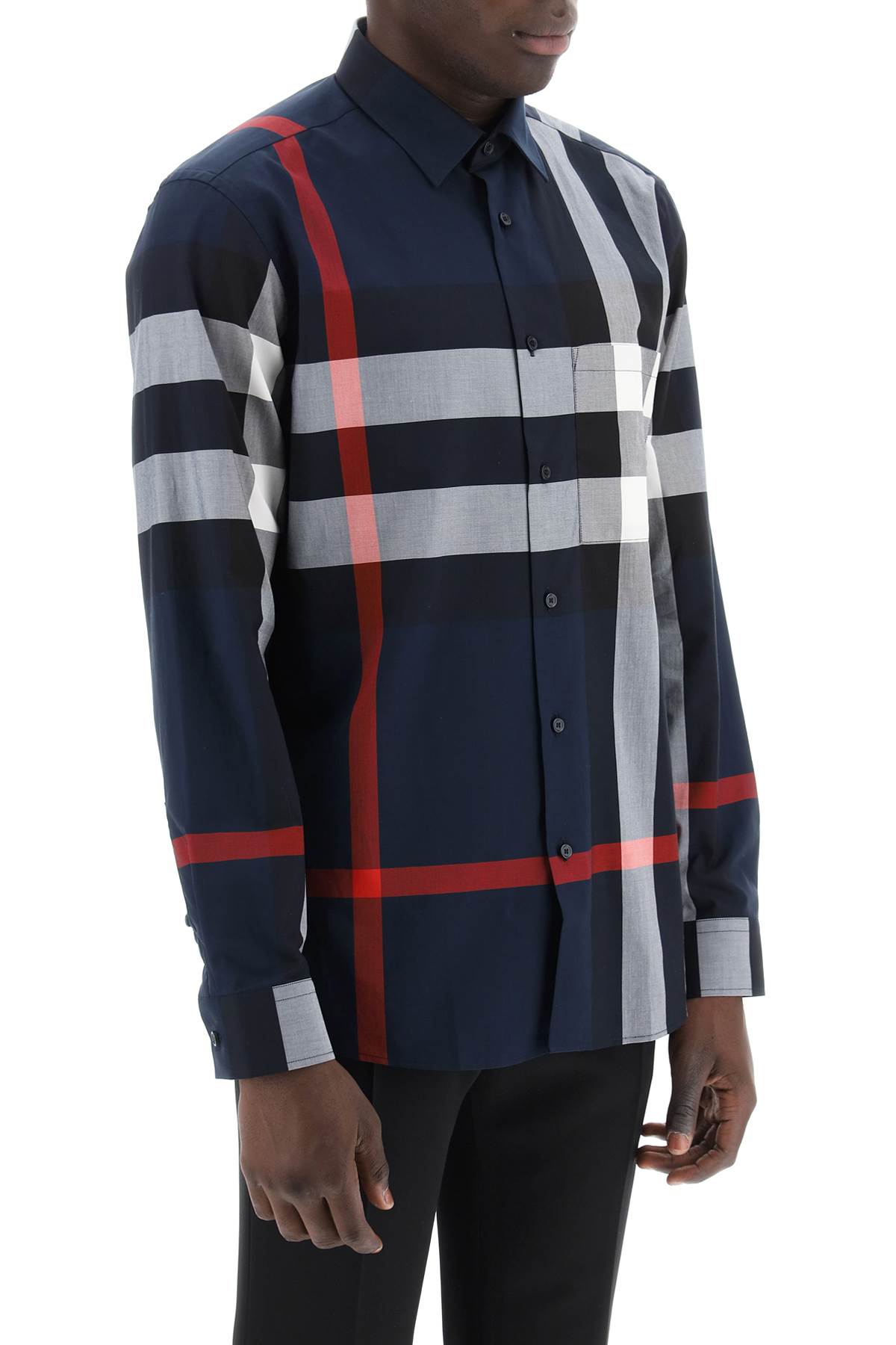 Burberry Long Sleeve Summerton Shirt: Oversized Check Print, Slim Fit image 1