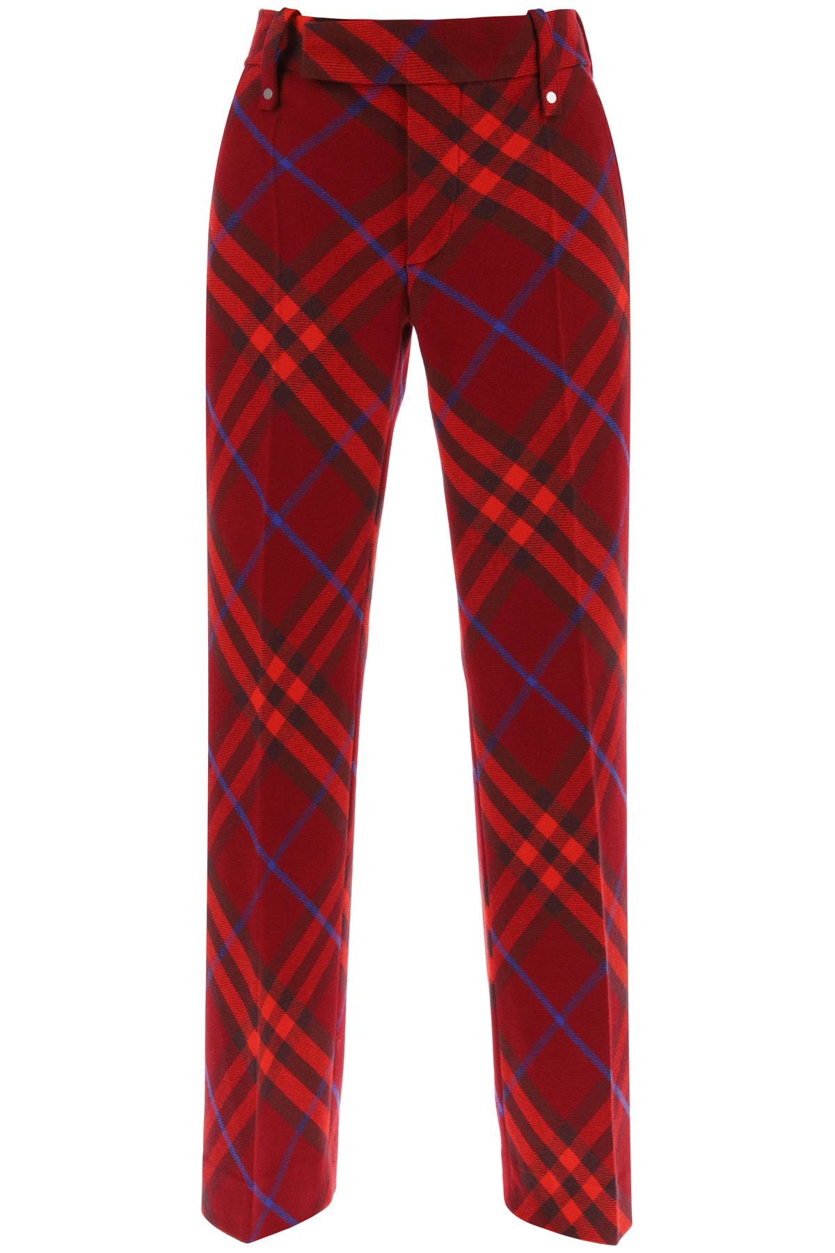 burberry check wool pants image 0