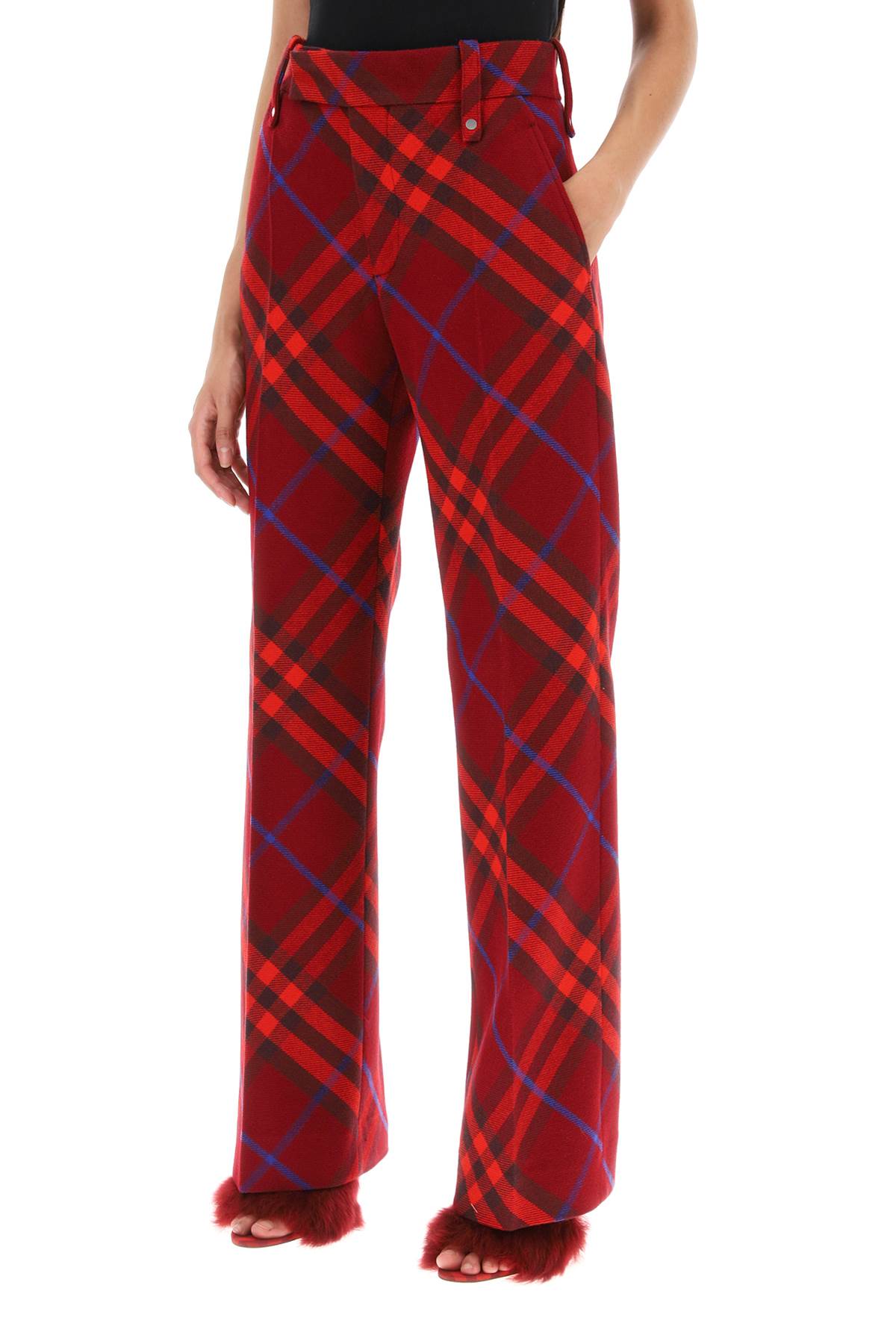 burberry check wool pants image 3