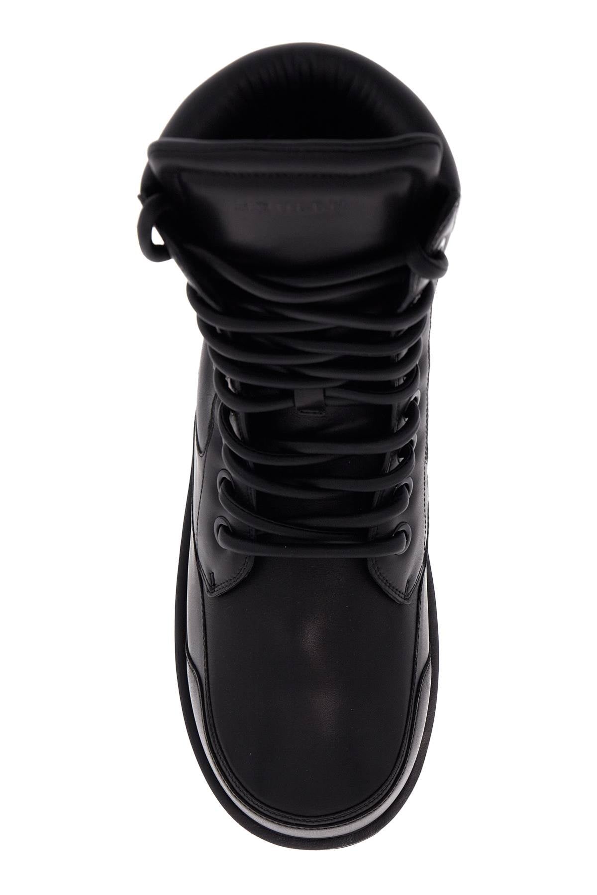 Alexander McQueen Leather Combat Boots with Skull Detail image 1