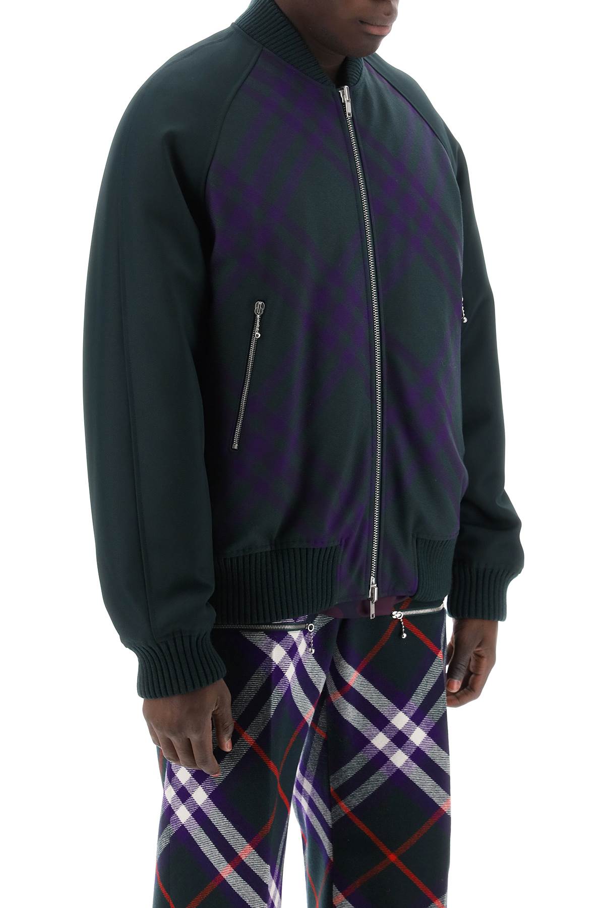 Burberry check reversible bomber jacket image 1