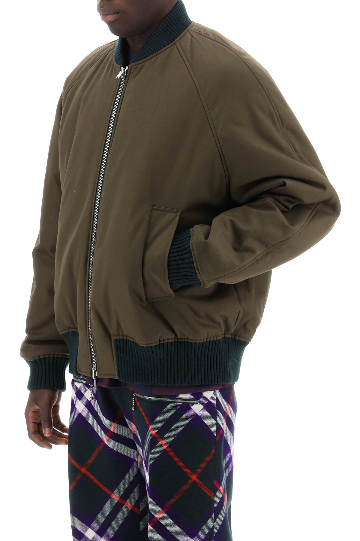 Burberry check reversible bomber jacket image 3