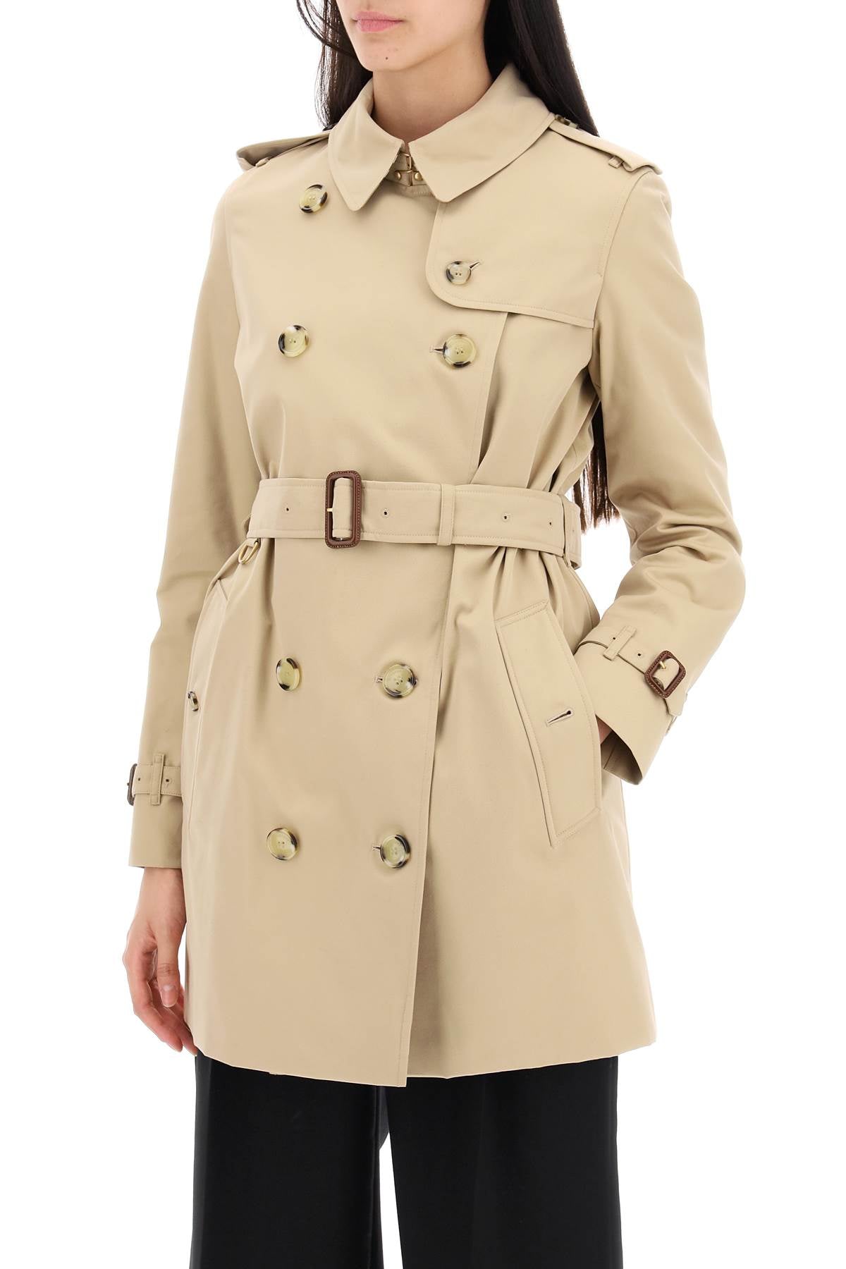 Burberry short kensington heritage trench coat image 3