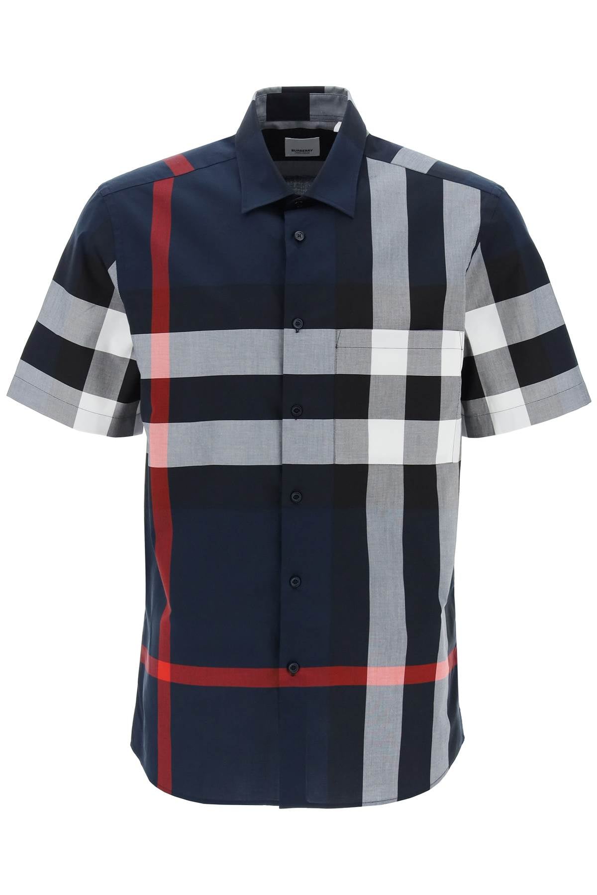 Burberry Men's Short Sleeve Summerton Shirt - Organic Cotton Poplin image 0