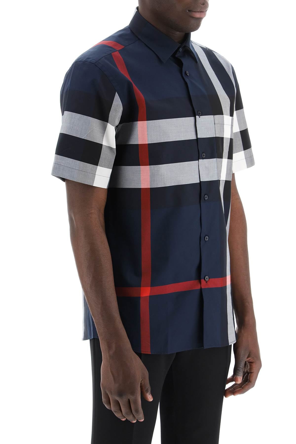 Burberry Men's Short Sleeve Summerton Shirt - Organic Cotton Poplin image 1