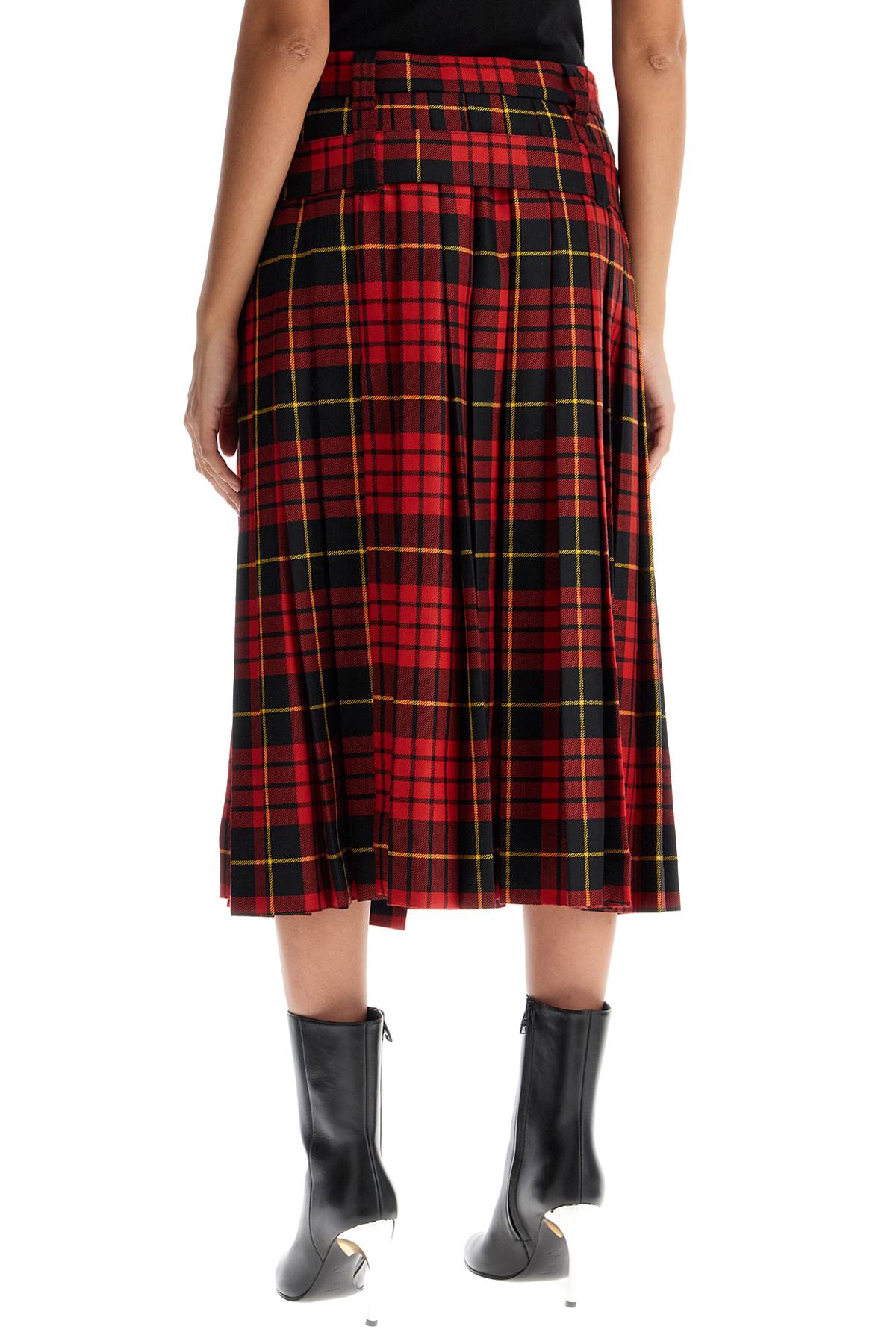 Alexander Mcqueen plaid pleated skirt with image 2