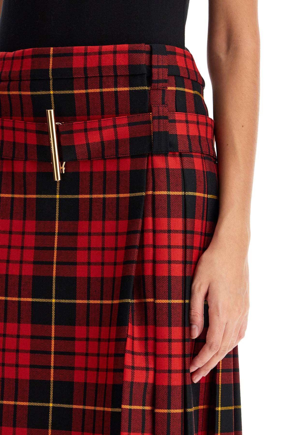 Alexander Mcqueen plaid pleated skirt with image 3