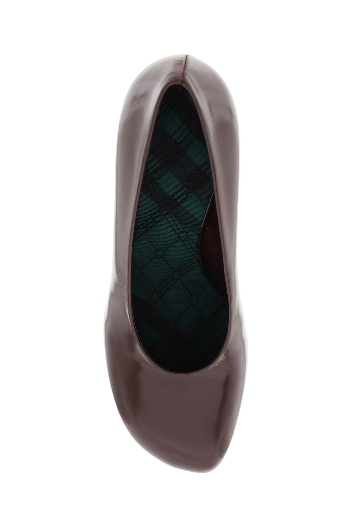 Burberry Baby Glossy Leather Pumps with Check Pattern image 1