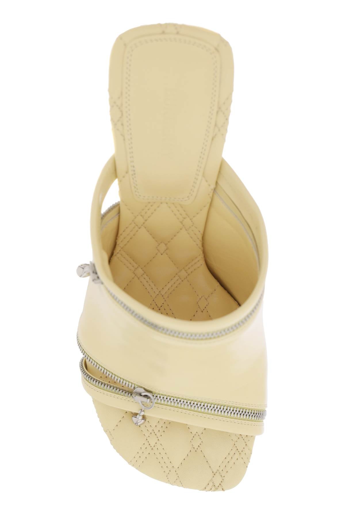 Burberry glossy leather peep mules image 1