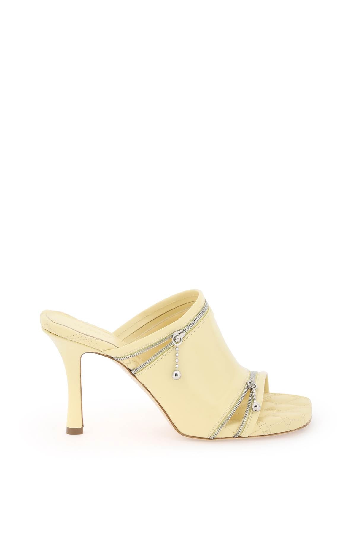 Burberry glossy leather peep mules image 0