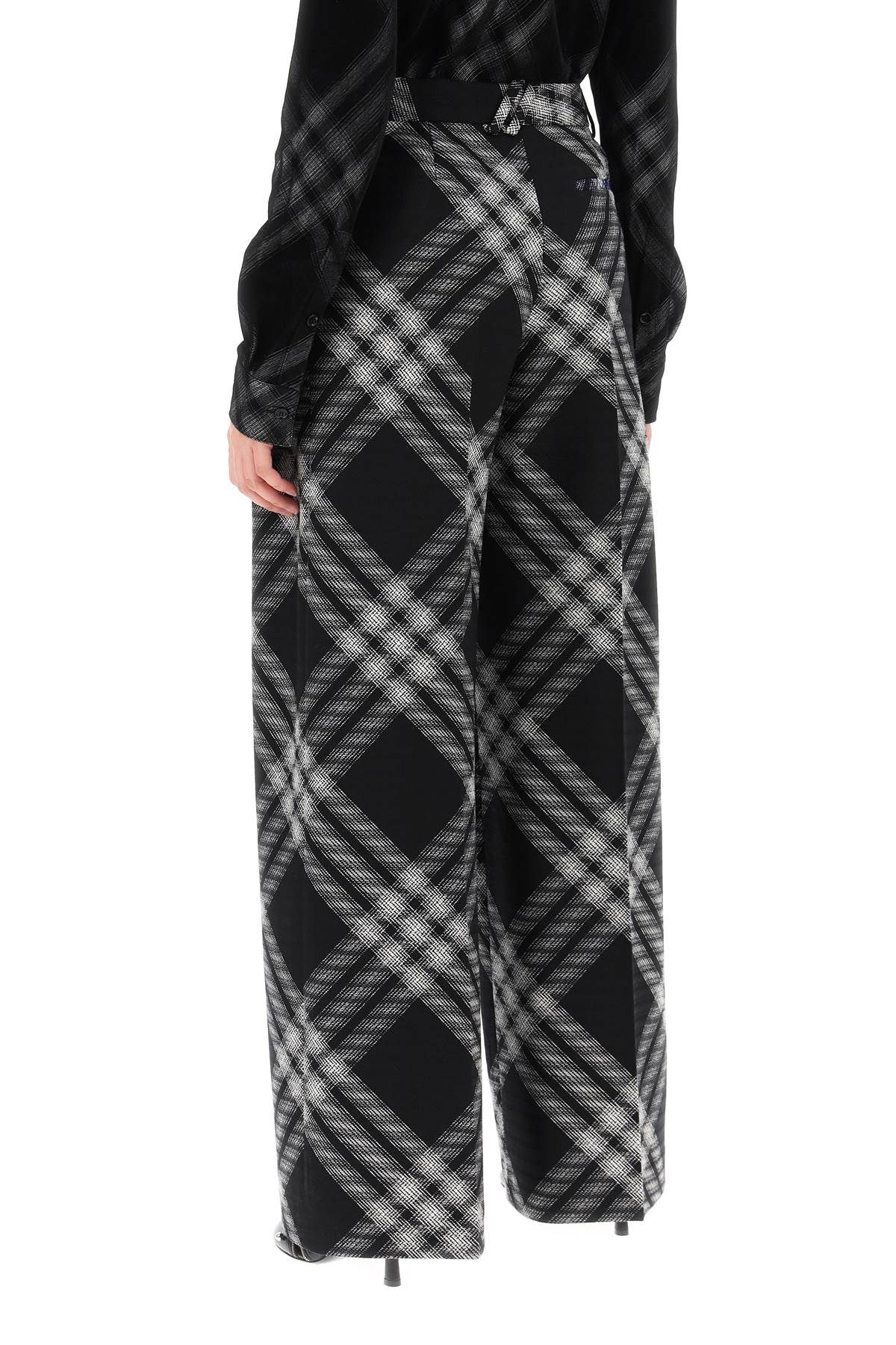 Burberry double pleated checkered palazzo pants image 2