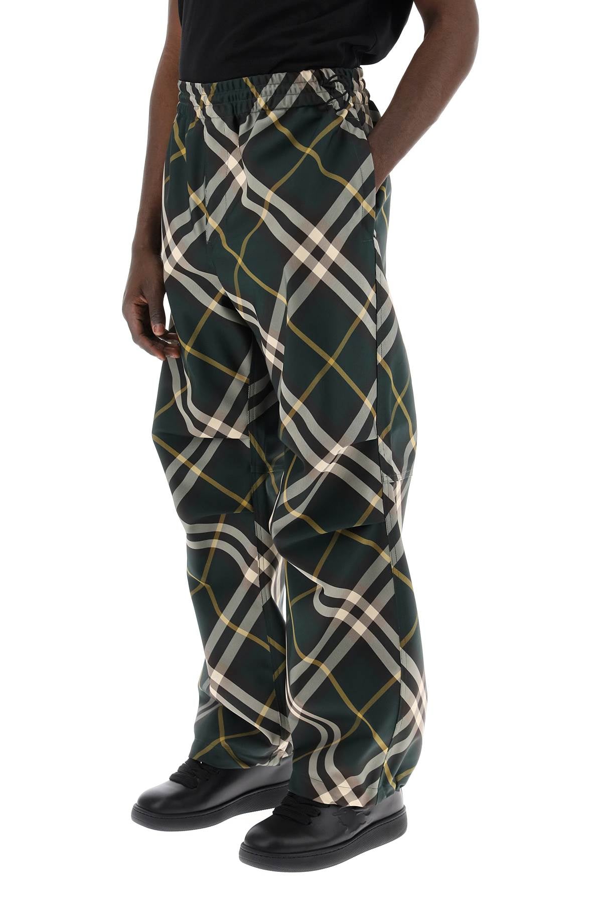 Burberry Check Technical Twill Straight Leg Pants image 2