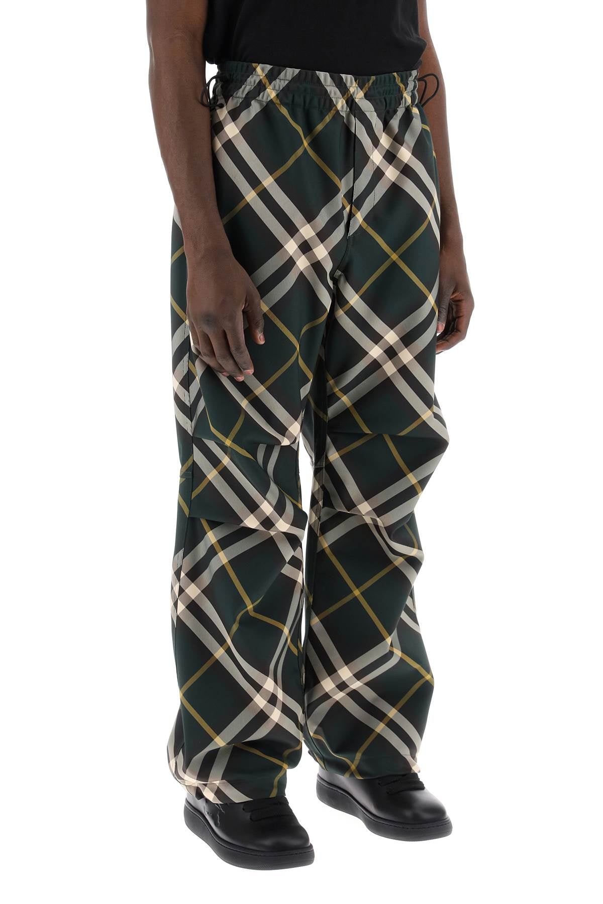 Burberry Check Technical Twill Straight Leg Pants image 1