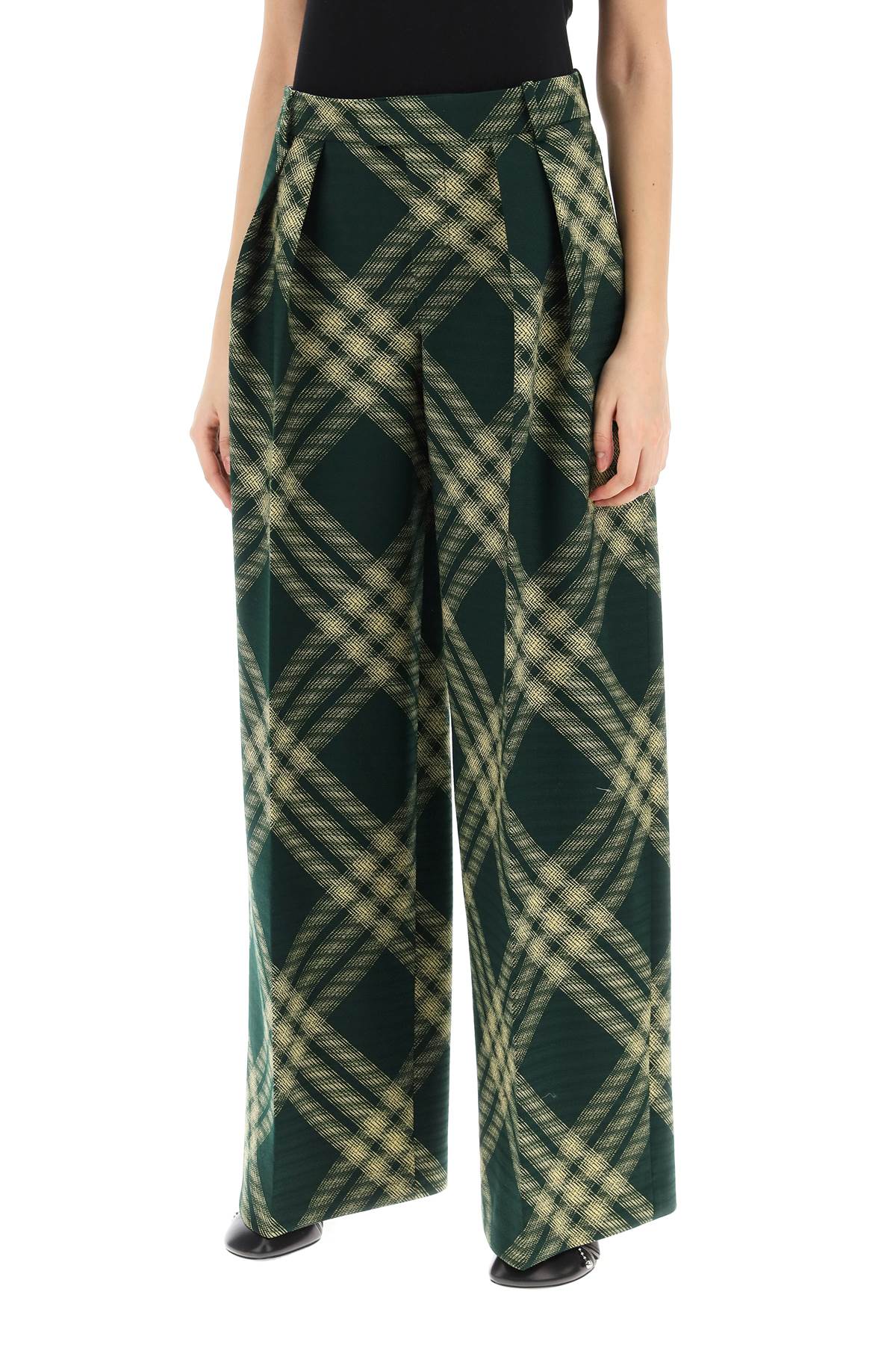 Burberry check palazzo pants image 3