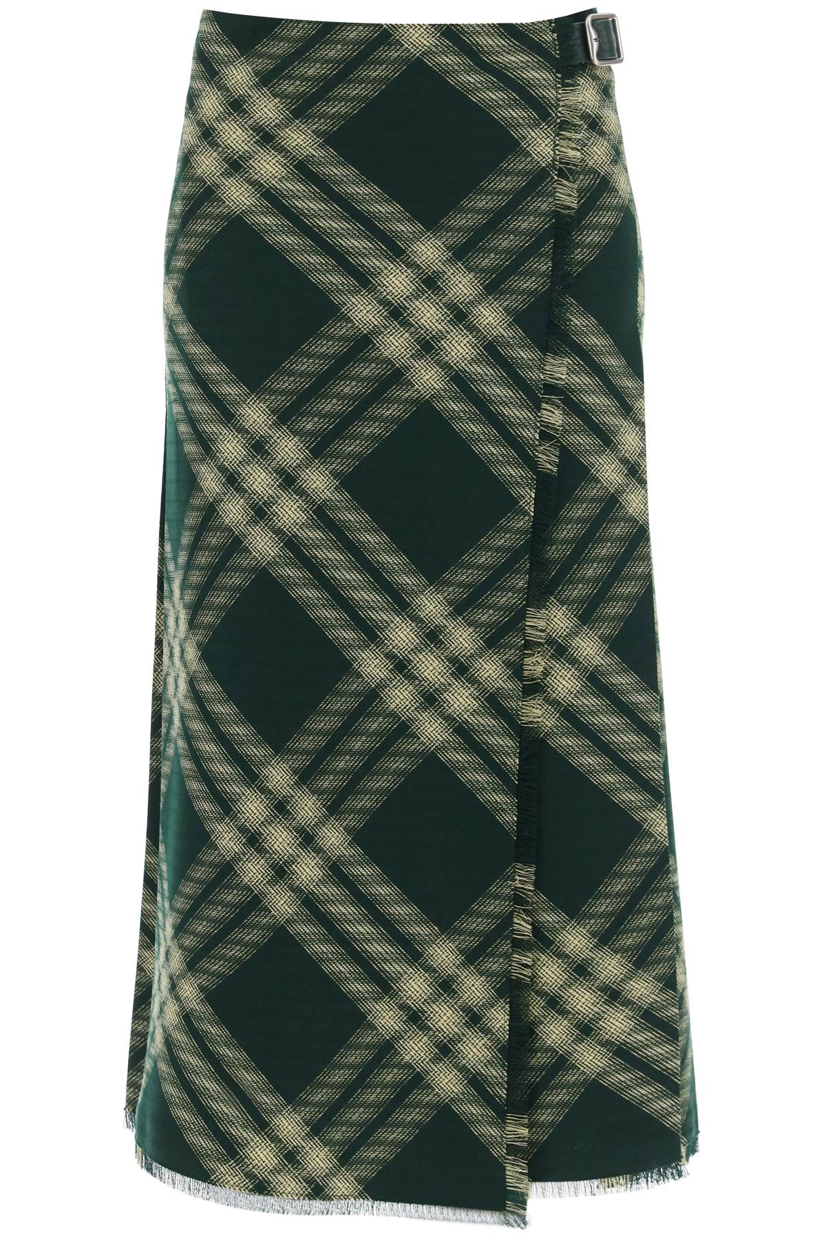 Burberry maxi kilt with check pattern image 0