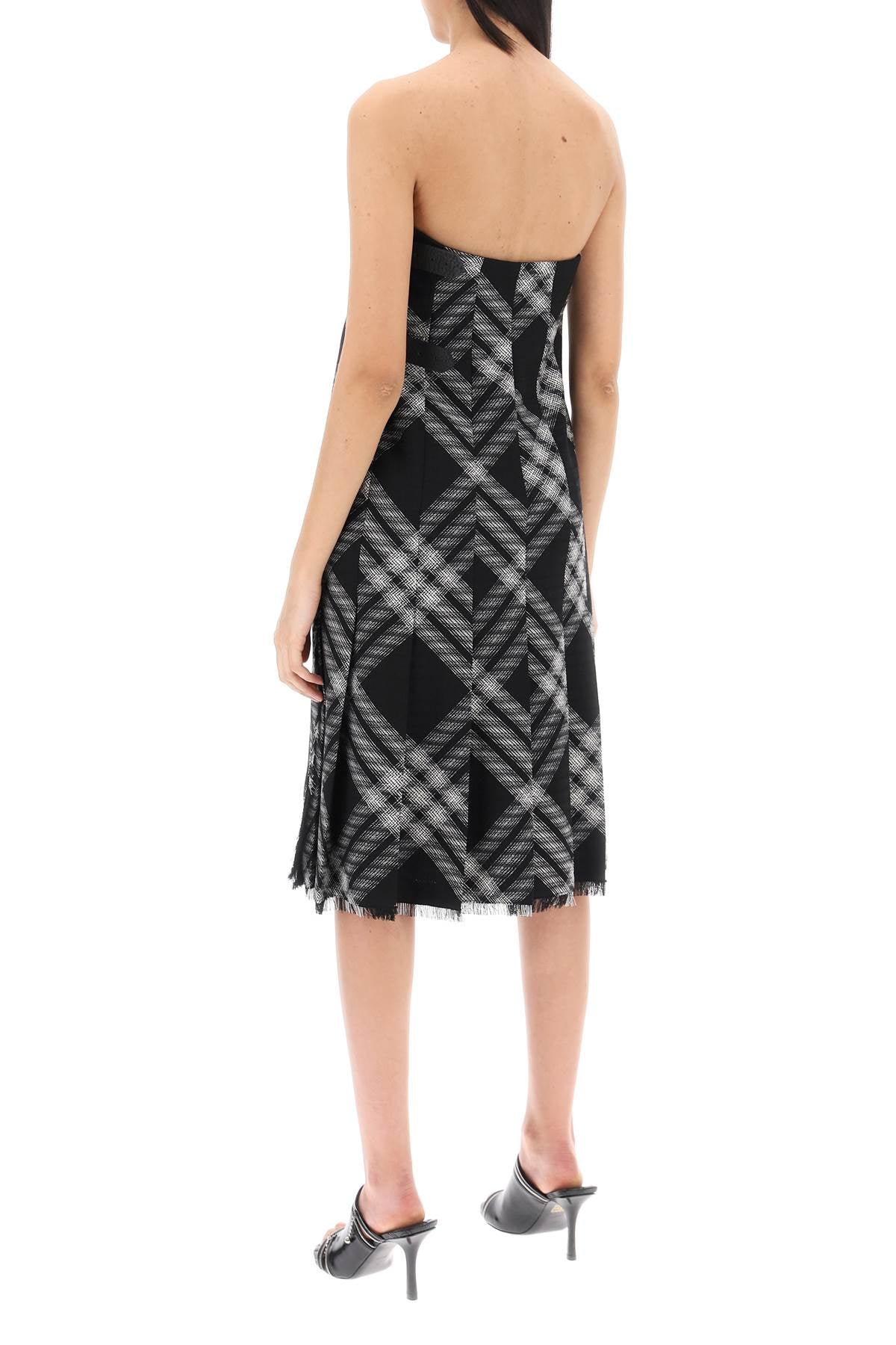 Burberry midi dress with check pattern image 2