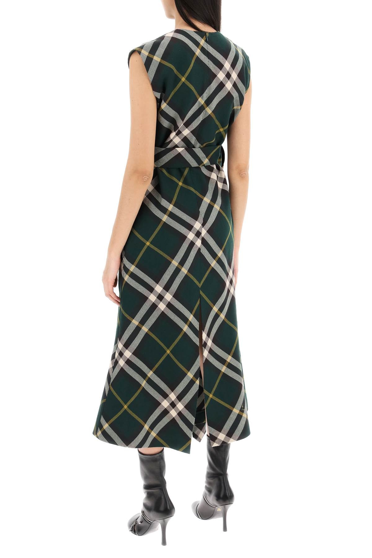 Burberry ered wool midi dress image 2