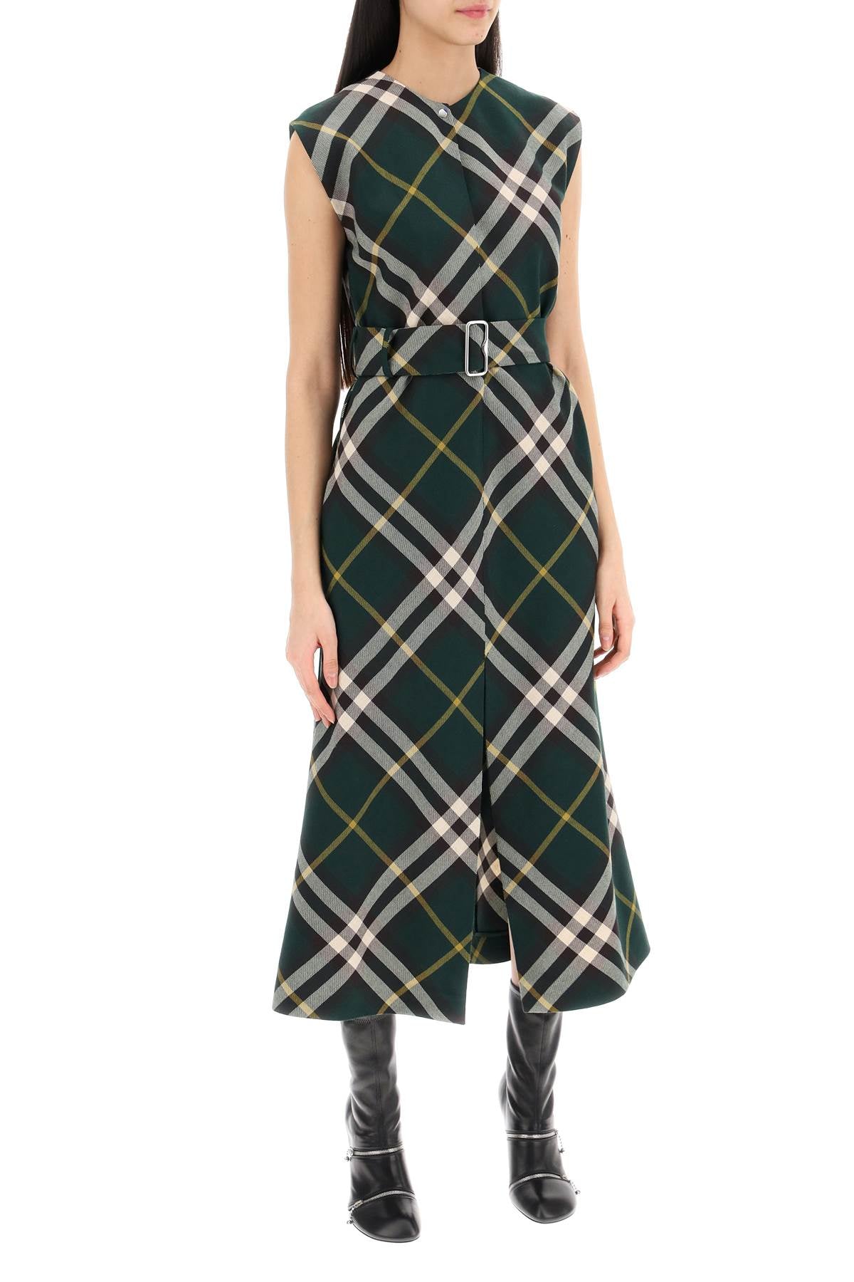 Burberry ered wool midi dress image 1