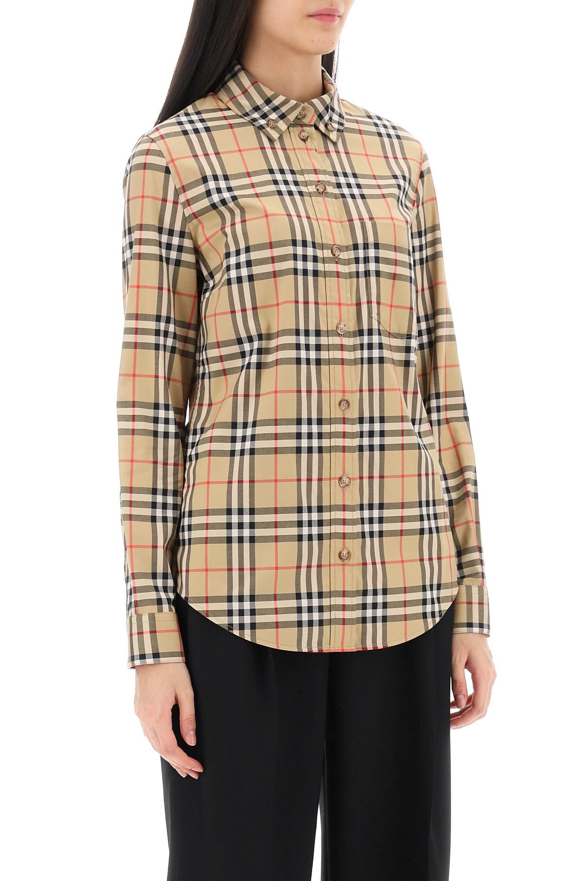 Burberry lapwing button-down shirt with vintage check pattern image 1