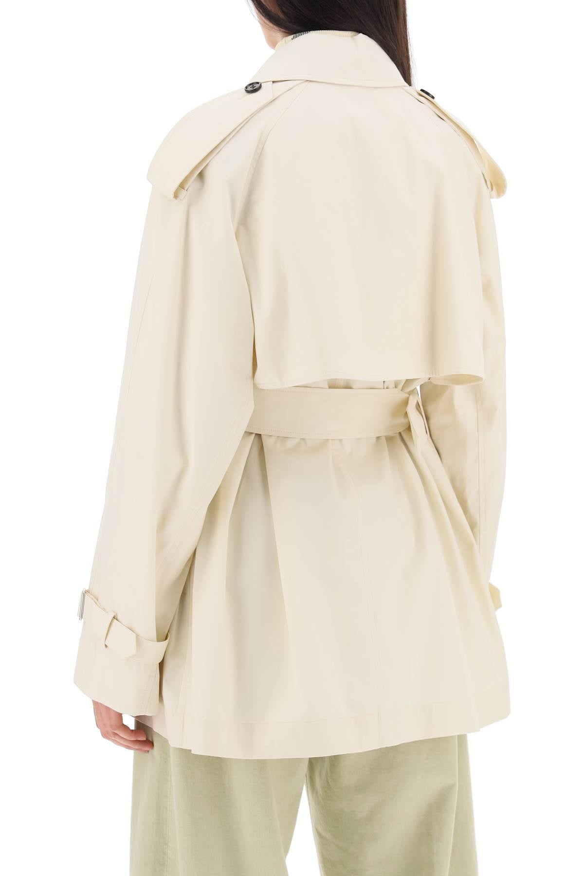 Burberry short cotton gabardine trench coat image 2