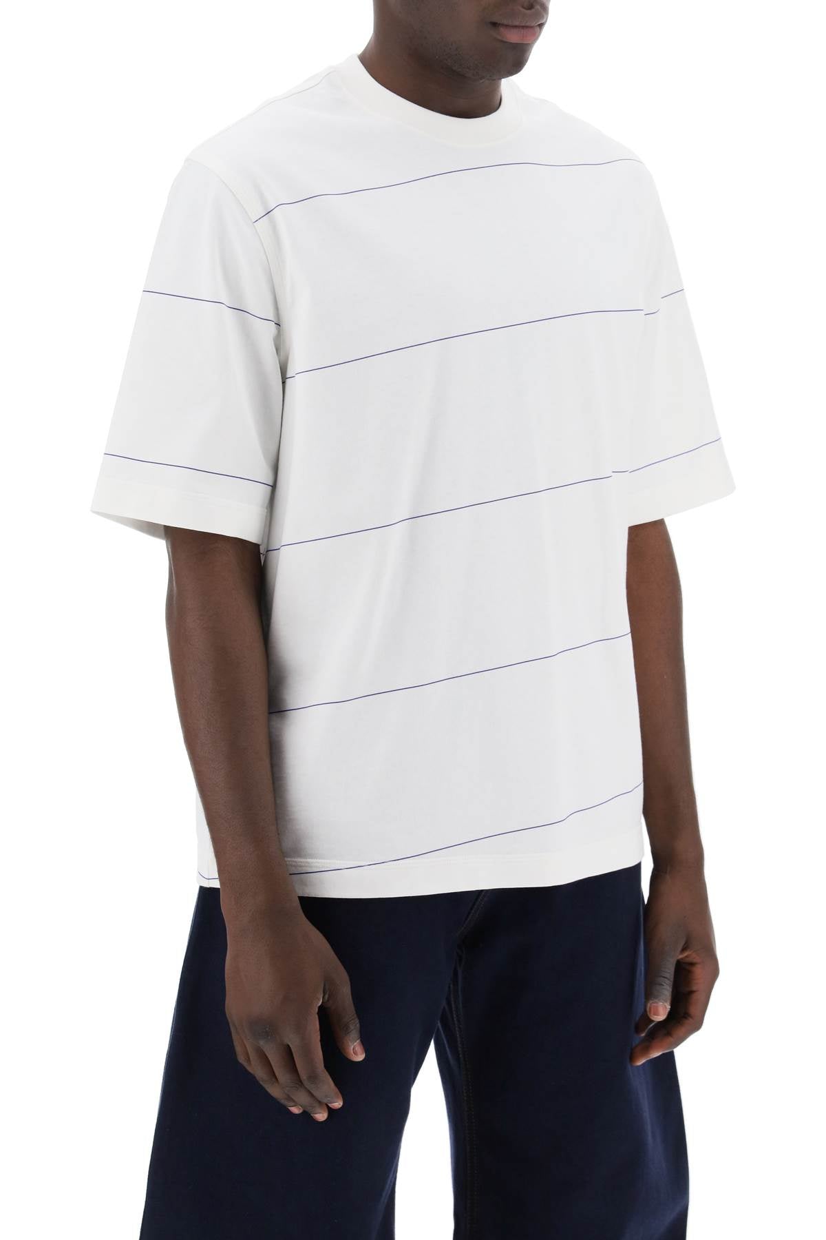 Burberry striped t-shirt with ekd embroidery image 1