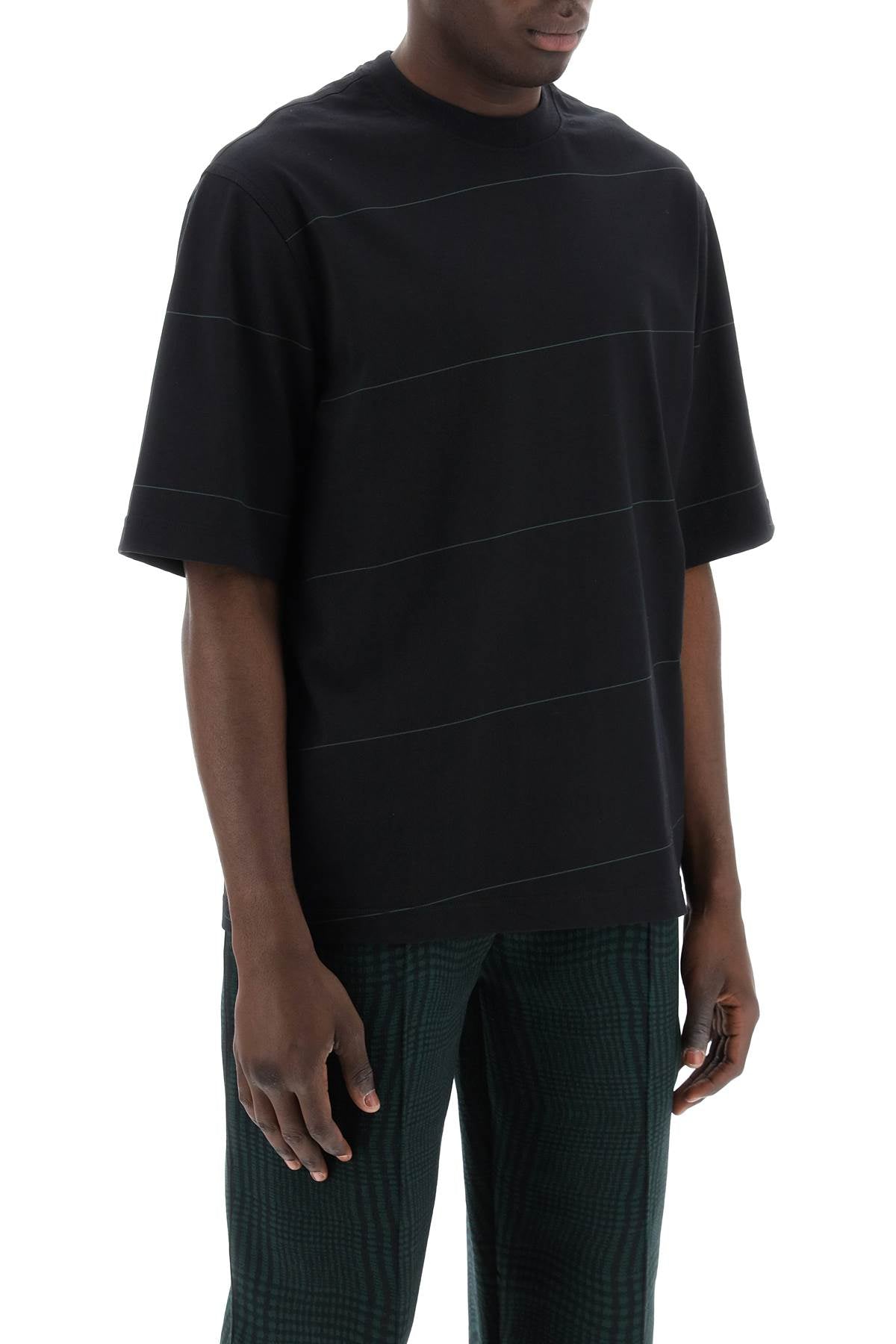 Burberry striped t-shirt with ekd embroidery image 1