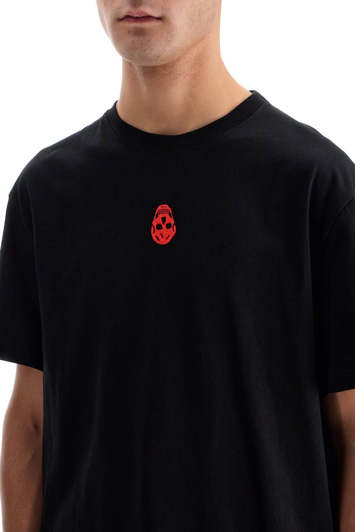 Alexander McQueen Skull Embroidered Cotton T-Shirt image 3