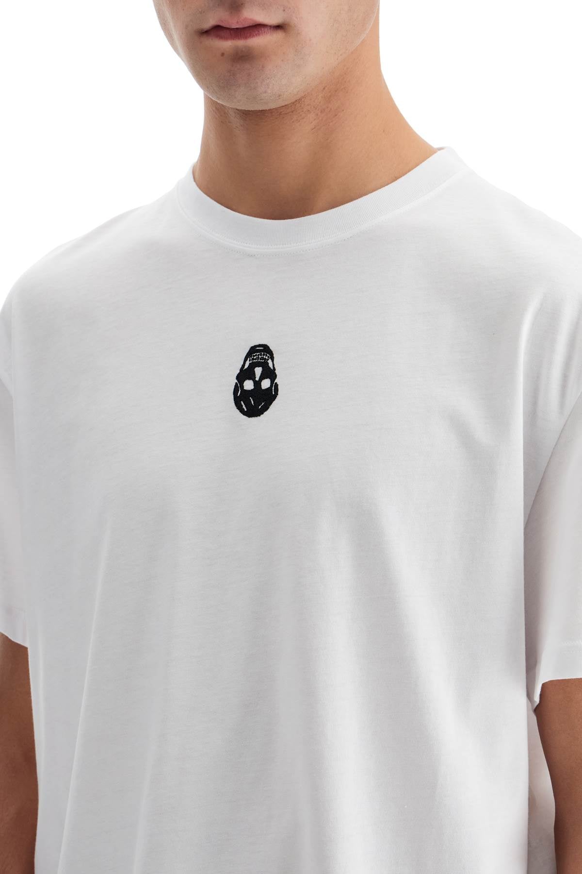 Alexander McQueen Skull Embroidered Cotton T-Shirt image 3