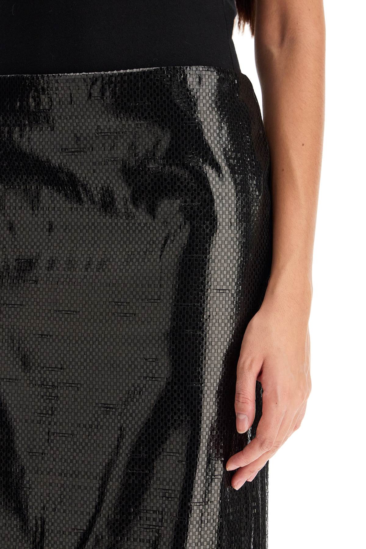 Alexander McQueen Silk Tarpaulin Midi Skirt image 3