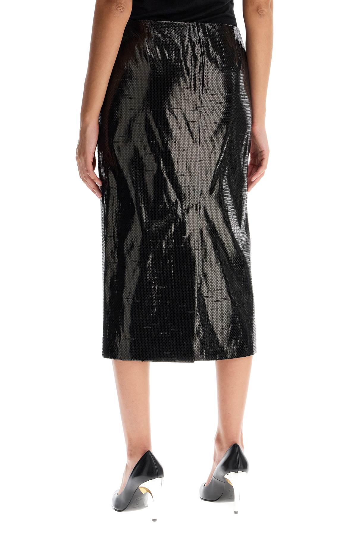 Alexander McQueen Silk Tarpaulin Midi Skirt image 2