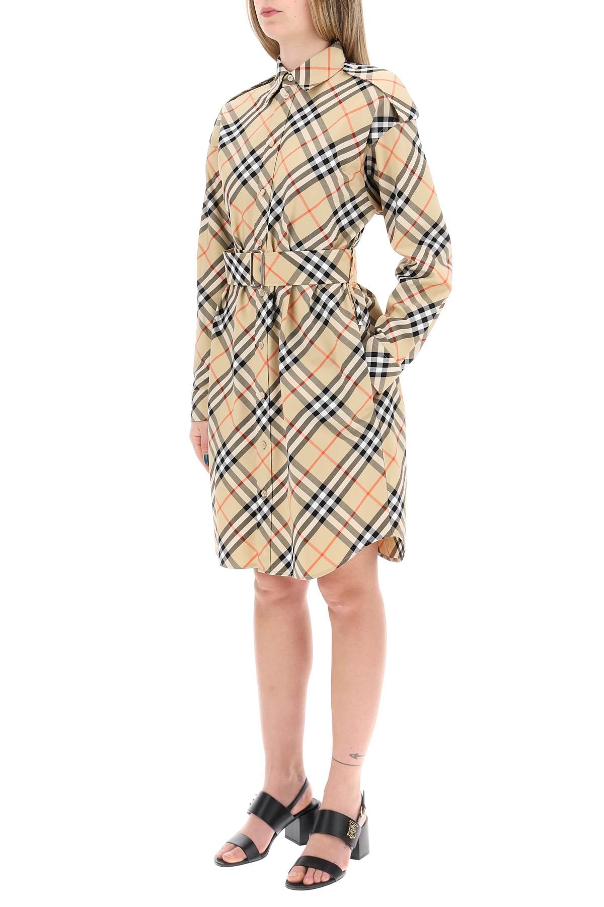 Burberry Organic Cotton Check Shirt Dress image 3