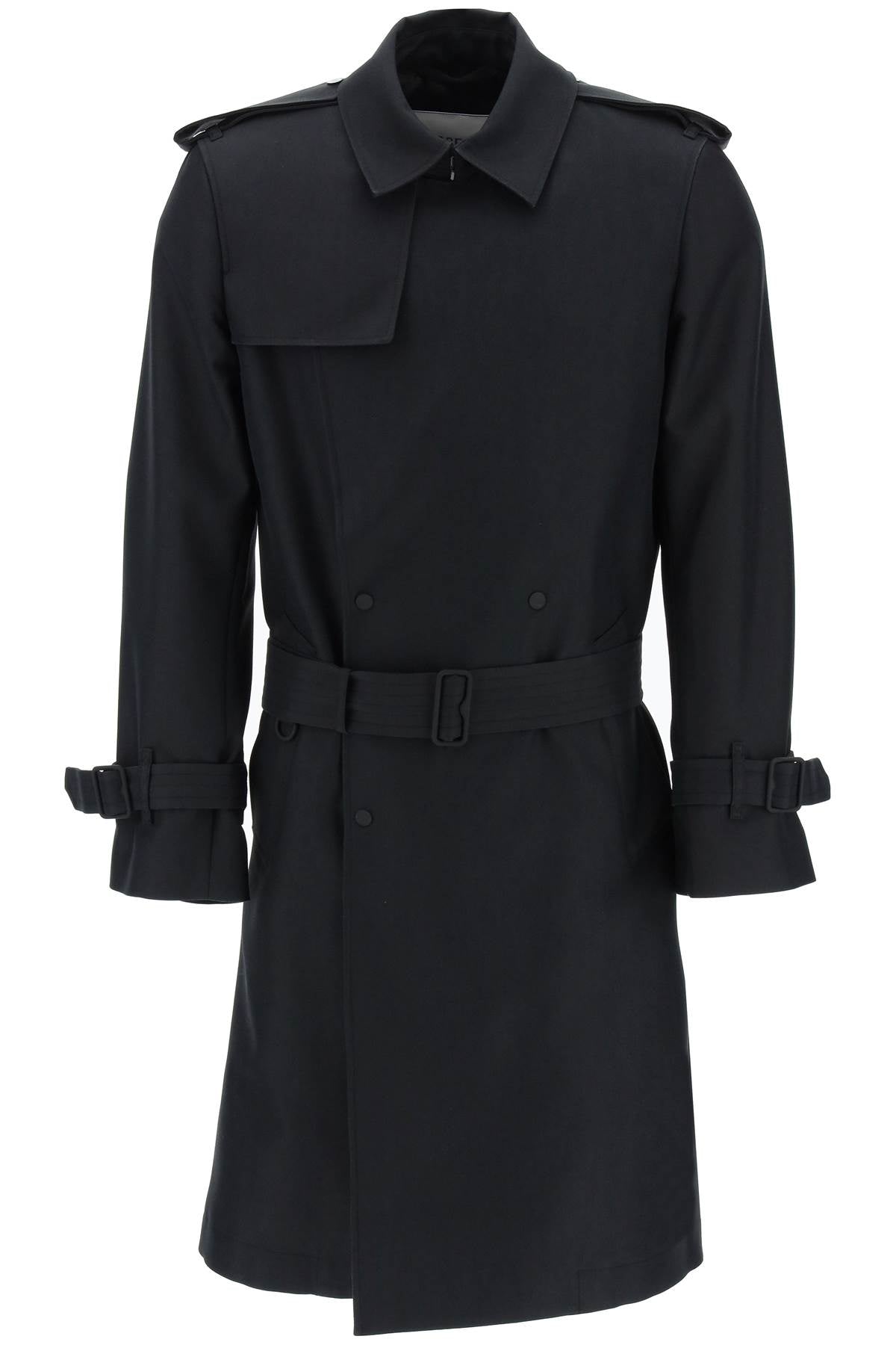 Burberry double-breasted silk blend trench coat image 0