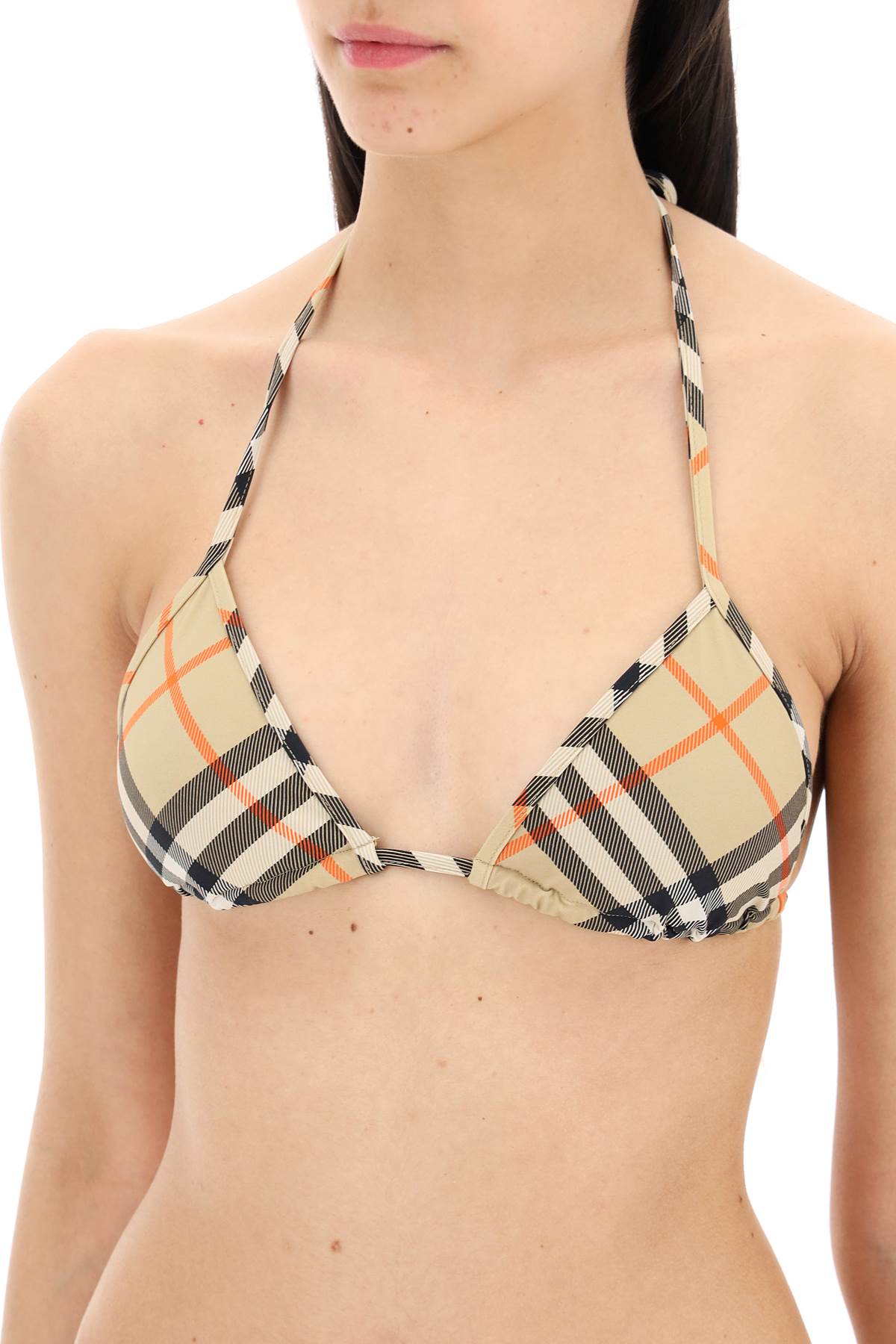 Burberry Checked Triangle Bikini Top image 3