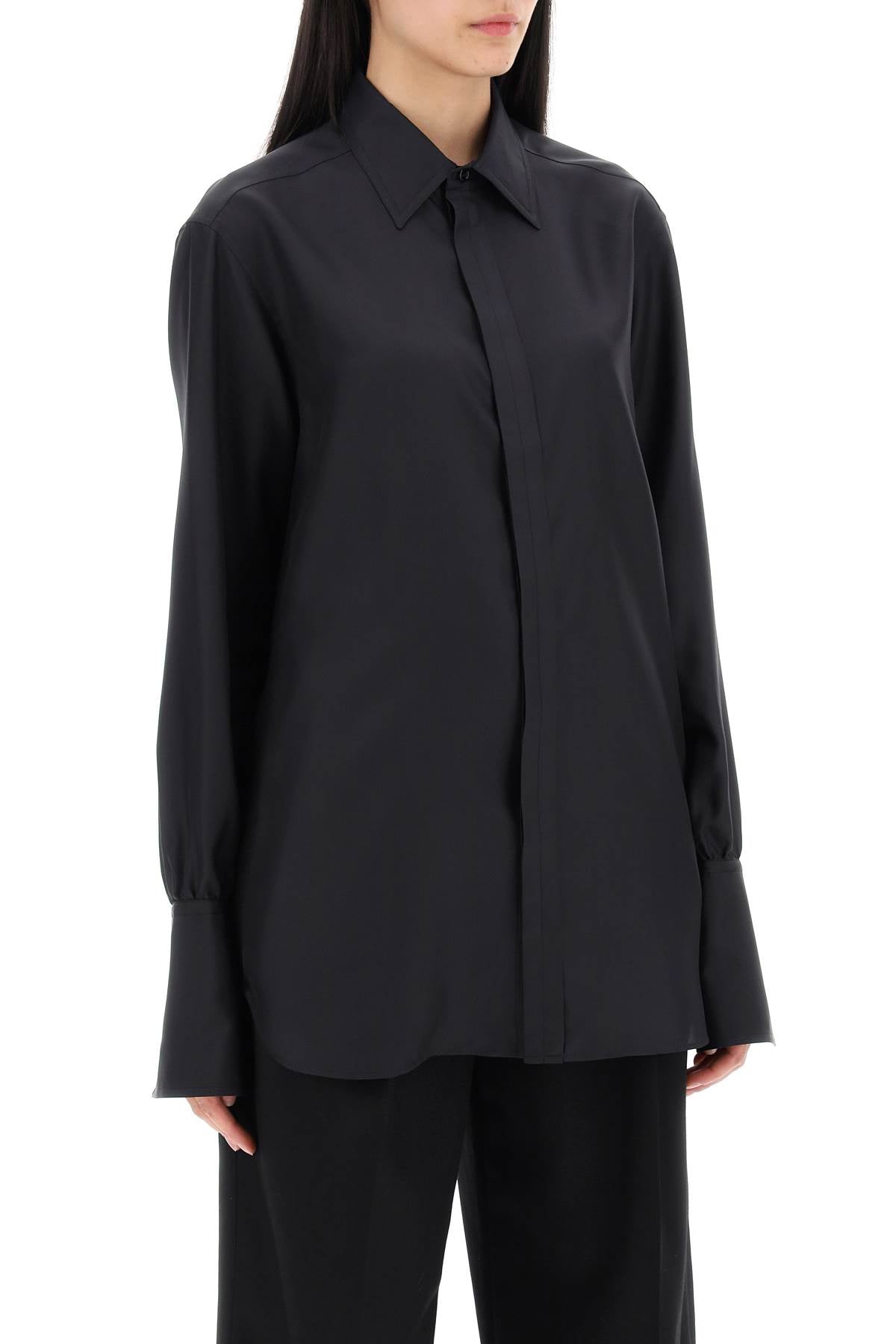 Burberry long-sleeved silk shirt image 1