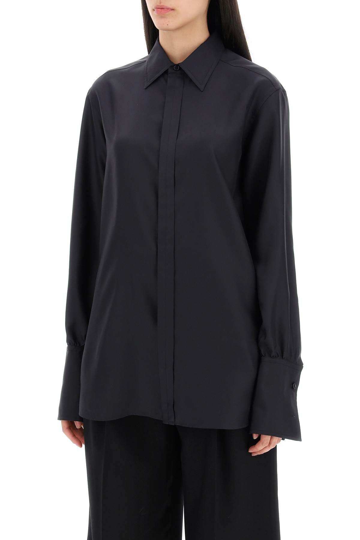 Burberry long-sleeved silk shirt image 3