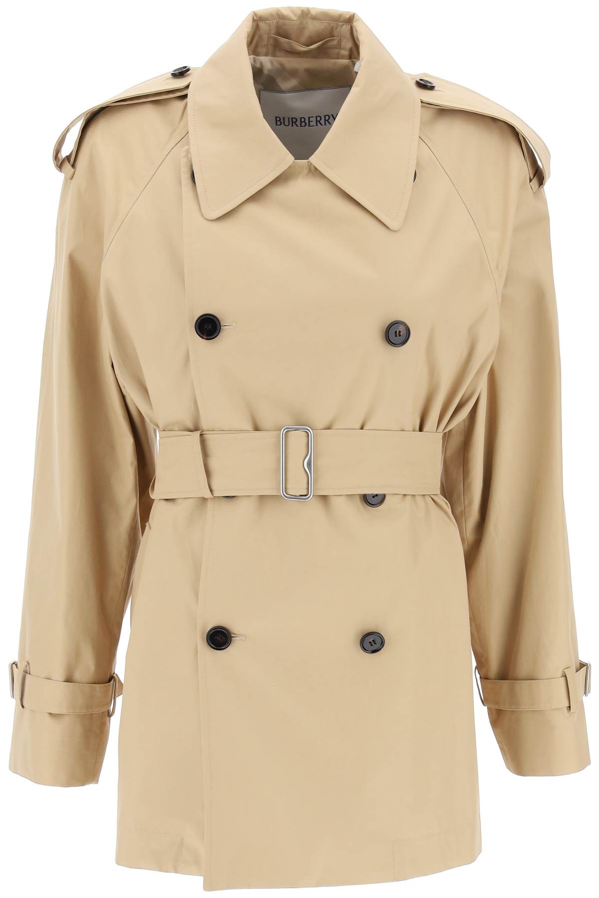 Burberry double-breasted midi trench coat image 0