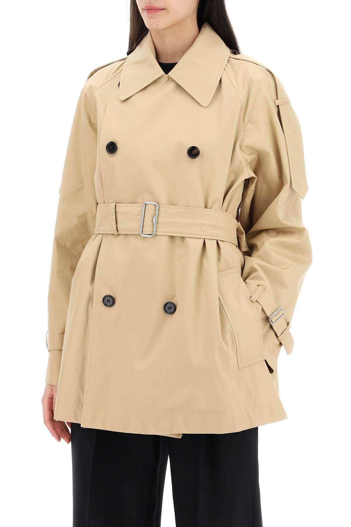 Burberry double-breasted midi trench coat image 3