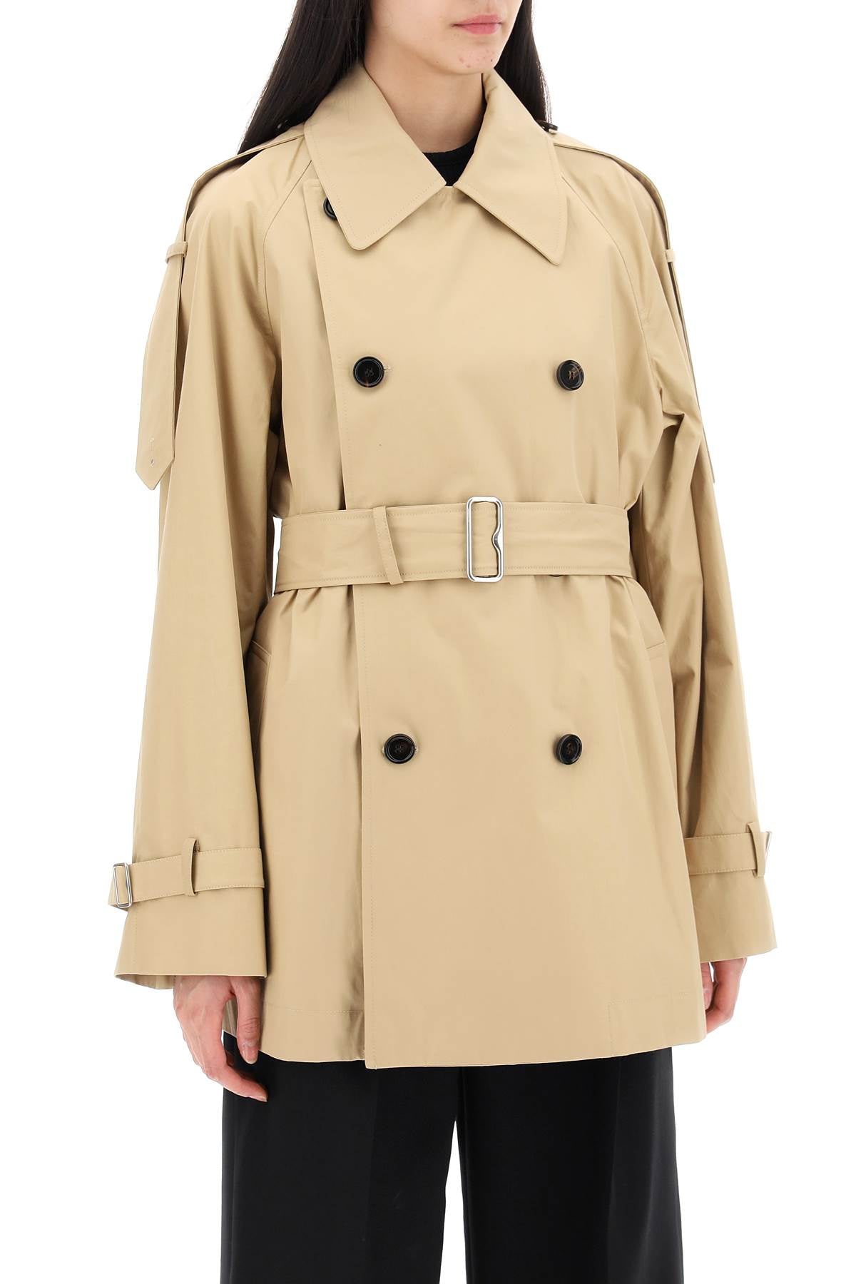 Burberry double-breasted midi trench coat image 1