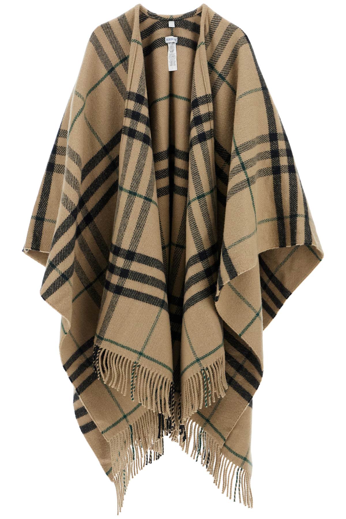 Burberry Check Wool and Cashmere Cape image 0