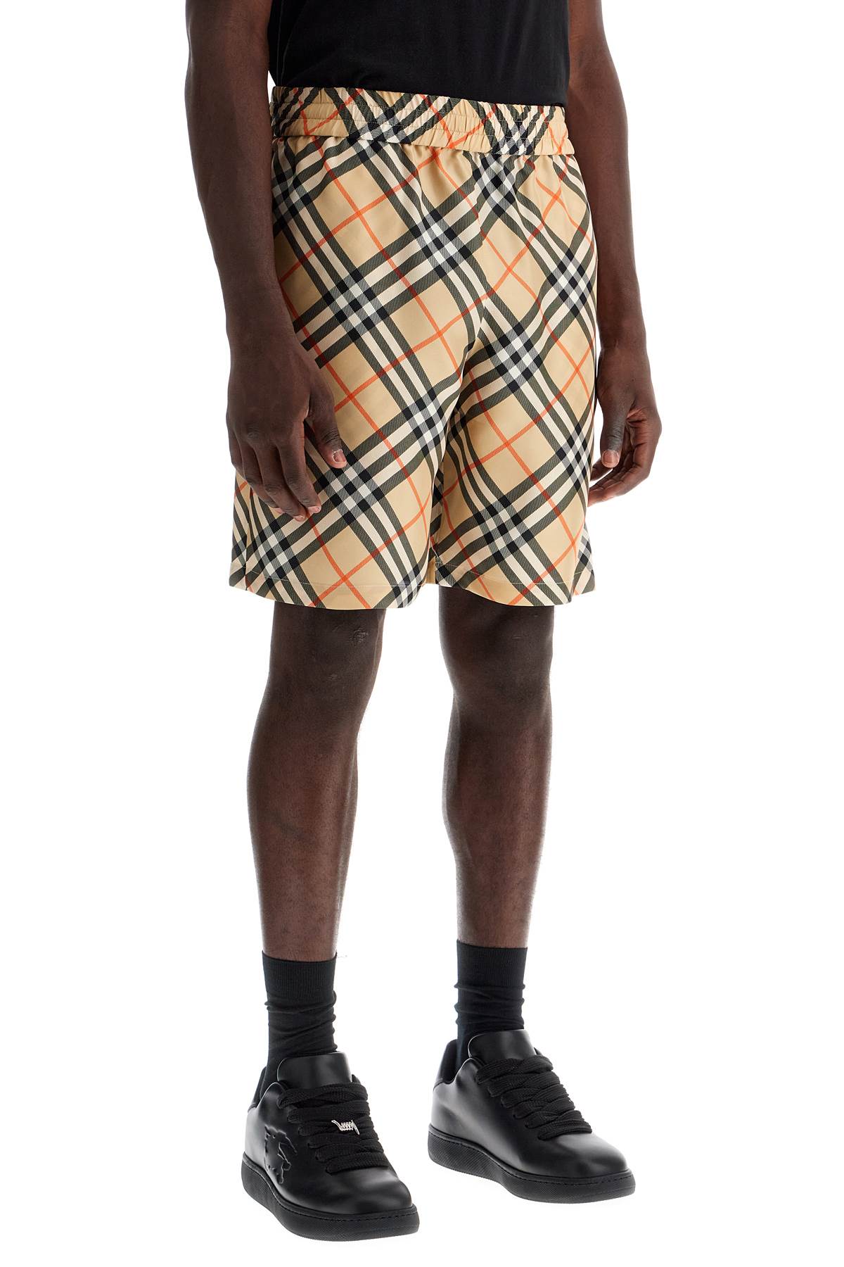 Women's Burberry Check Silk Shorts image 1