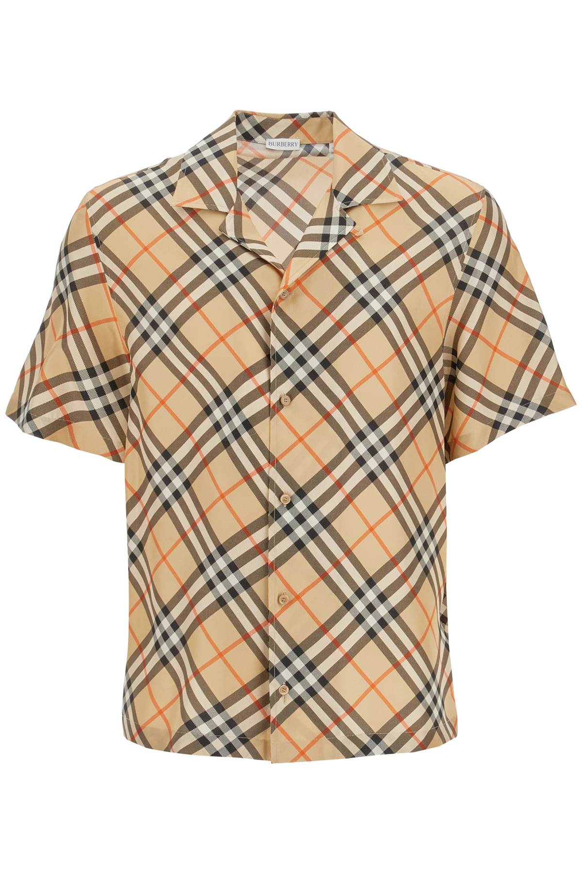 Burberry ered silk short-sleeved shirt image 0