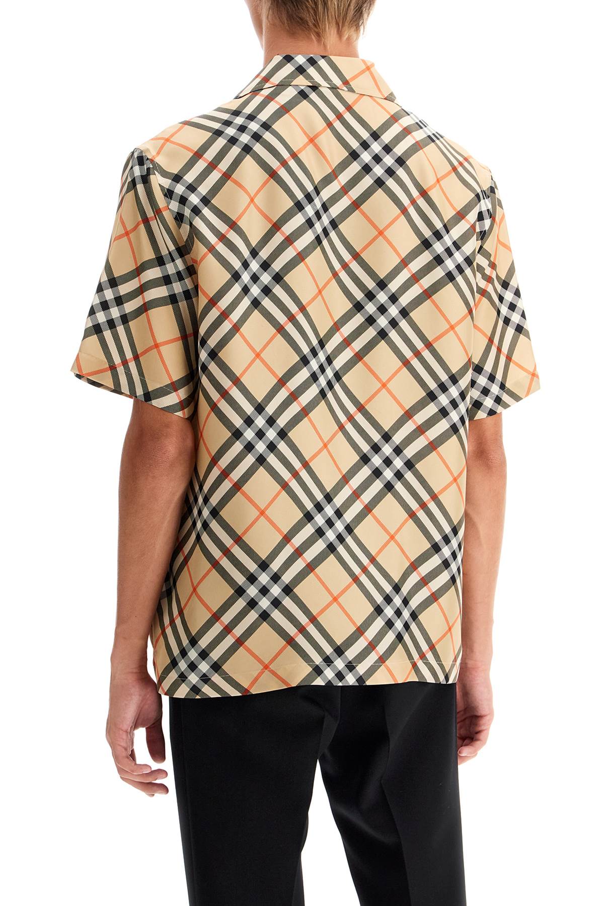 Burberry ered silk short-sleeved shirt image 2