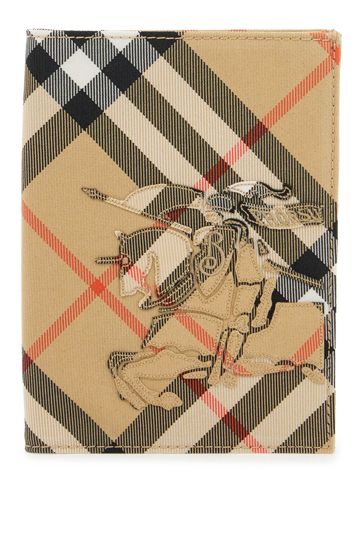 Burberry Check Passport Holder with Equestrian Knight Design image 0