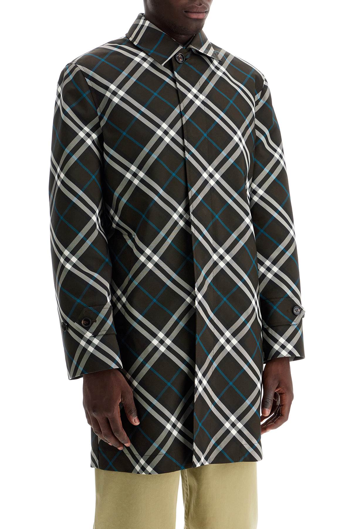 Burberry ered\n\n'checkered nylon car coat image 1