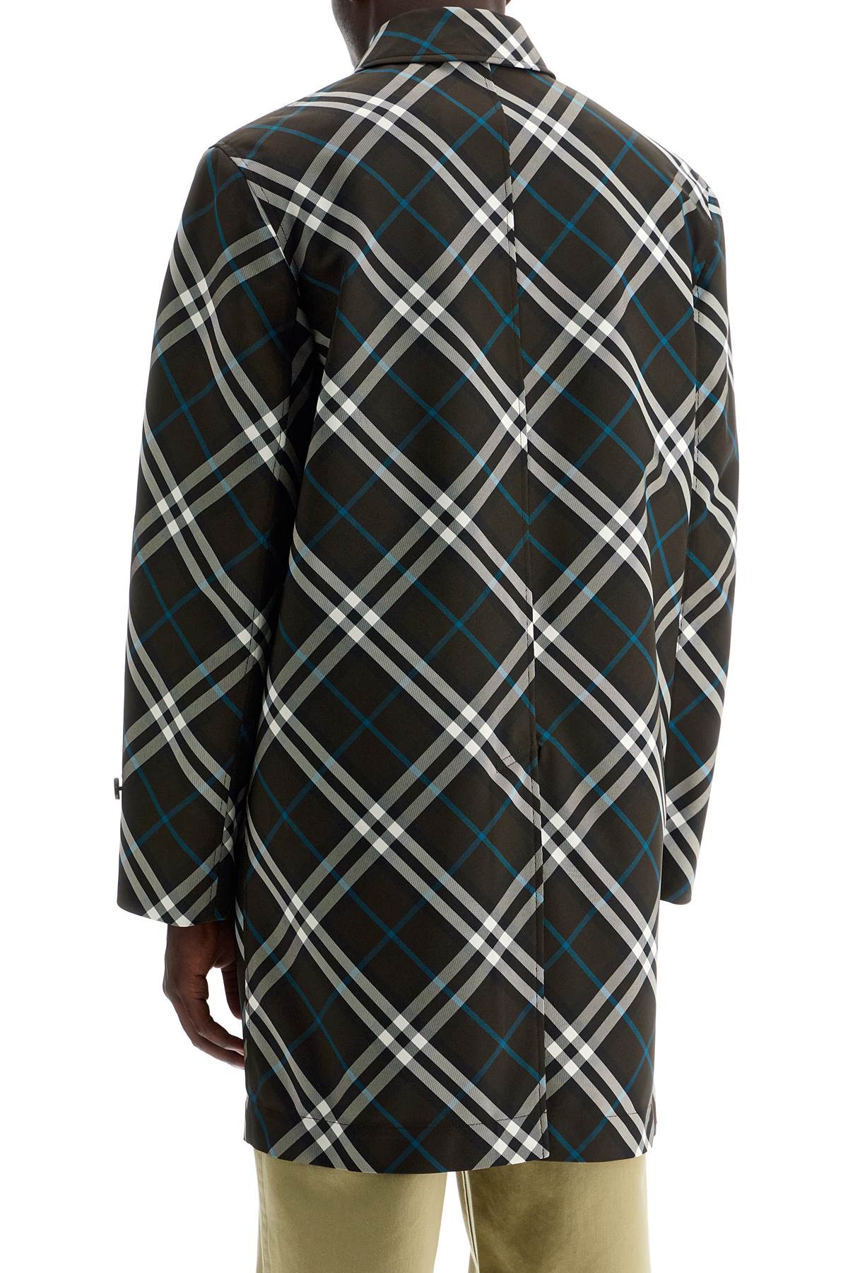 Burberry ered\n\n'checkered nylon car coat image 2