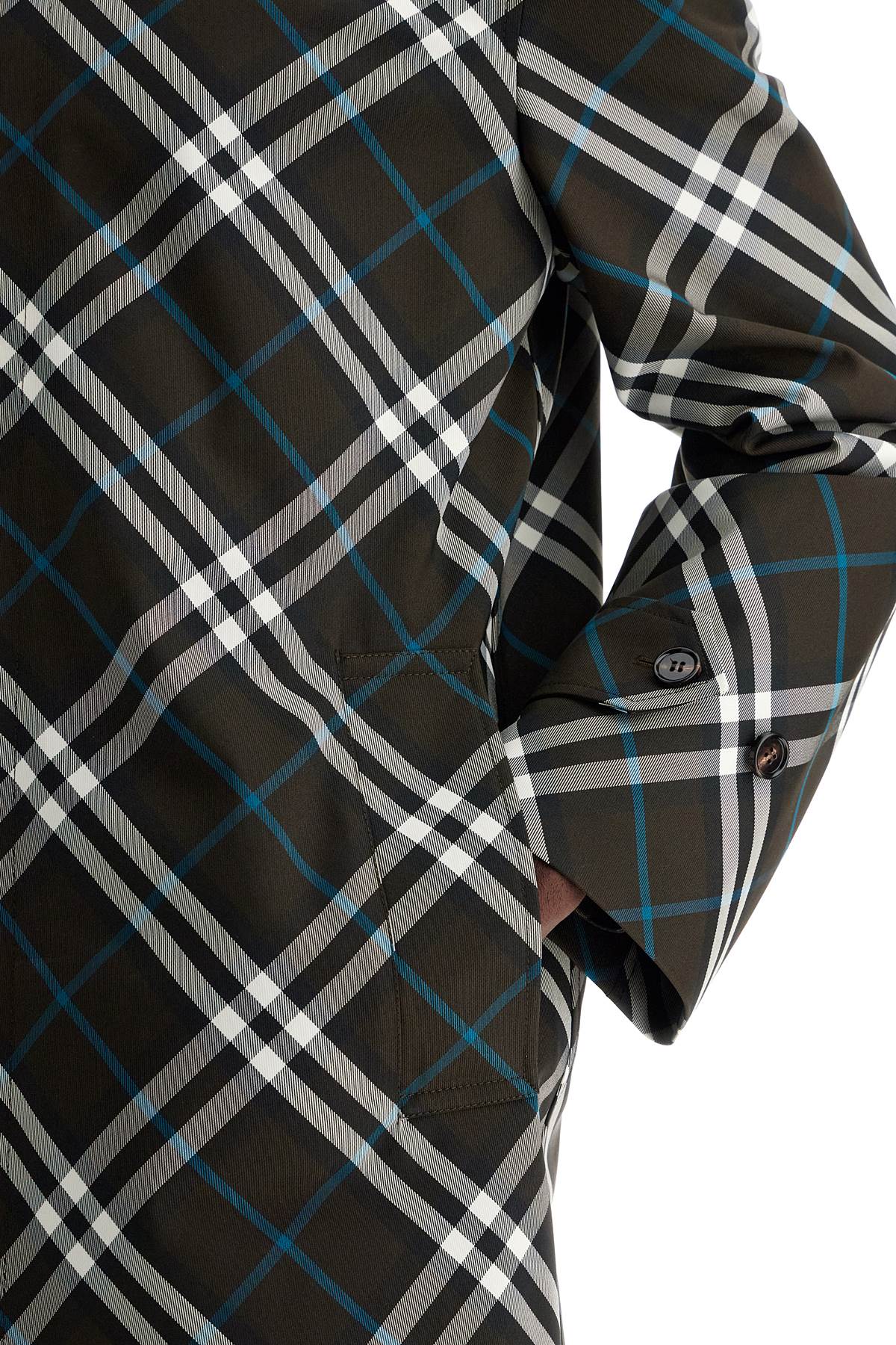 Burberry ered\n\n'checkered nylon car coat image 3